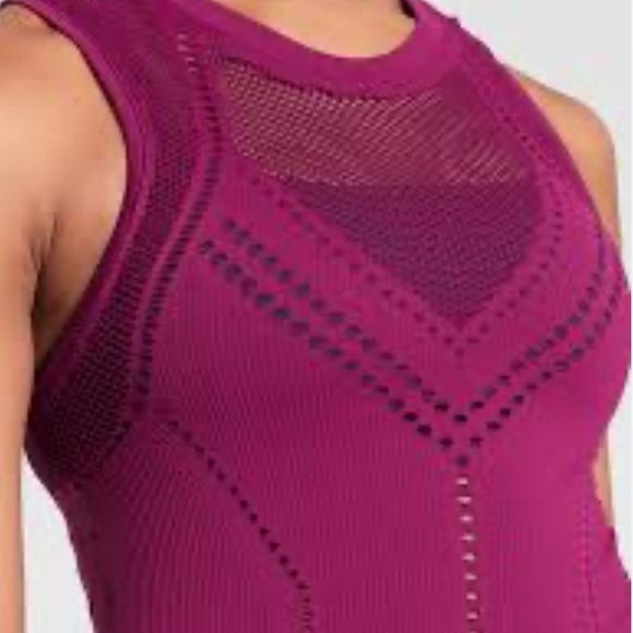 Athleta Oxygen Laser Cut Tank in Mulberry Size XS - Picture 5 of 15